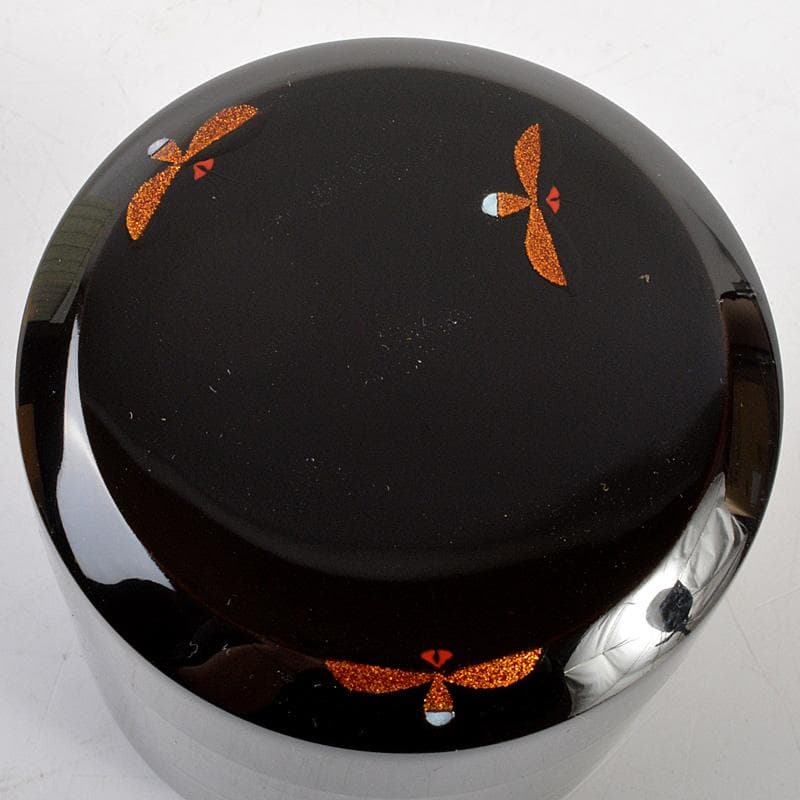 茶道具　中村宗悦作　即中斎好　螺鈿装飾　蛍早苗　雪吹棗　共箱　V　6286