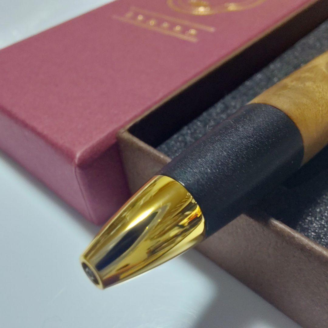 ほぼ新品！ ボナンペン マーブルウッド 良杢 真鍮金具 シャーペン