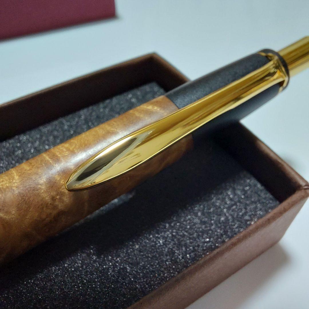 ほぼ新品！ ボナンペン マーブルウッド 良杢 真鍮金具 シャーペン