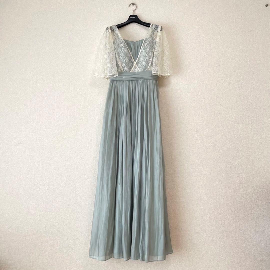 【新品未使用】AIMER WEB限定 ラメレース 割繊サテン袖付きドレス