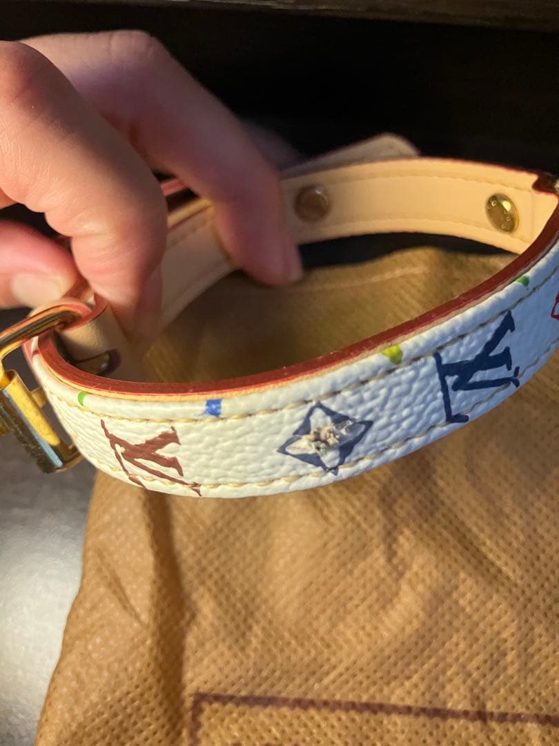 Louis Vuitton　ルイヴィトン　首輪　モノグラム　レザー　犬用品