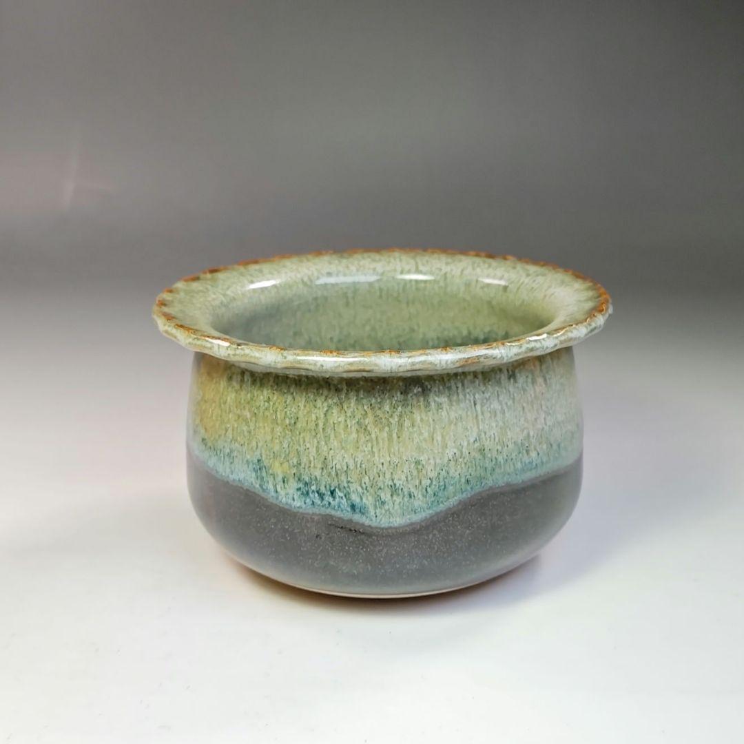 イ766 健水『喜祥造』『高取釉健水　共箱』茶道具