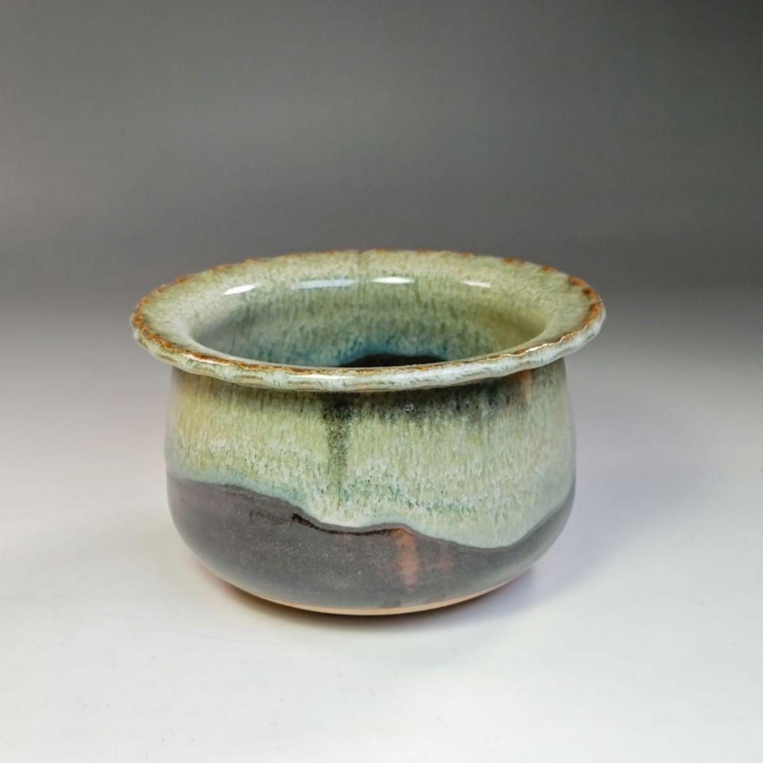 イ766 健水『喜祥造』『高取釉健水　共箱』茶道具