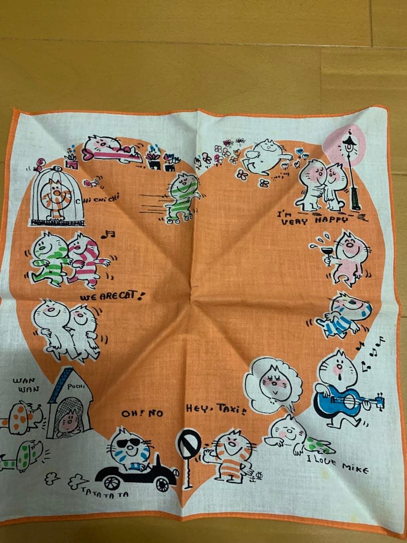 未使用　水森亜土　ハンカチ 4枚　昭和　当時物