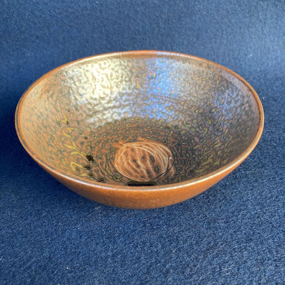 安東五作　焚川窯　伊羅保茶碗