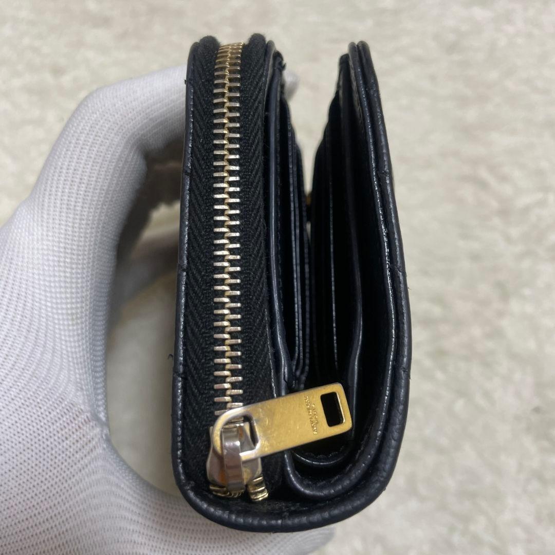 SAINT LAURENT　サンローラン　キャビアスキン　折り財布