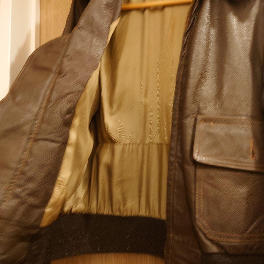ビンテージ　USA製 Schott レザーフライトジャケット 襟ボア38　MA1