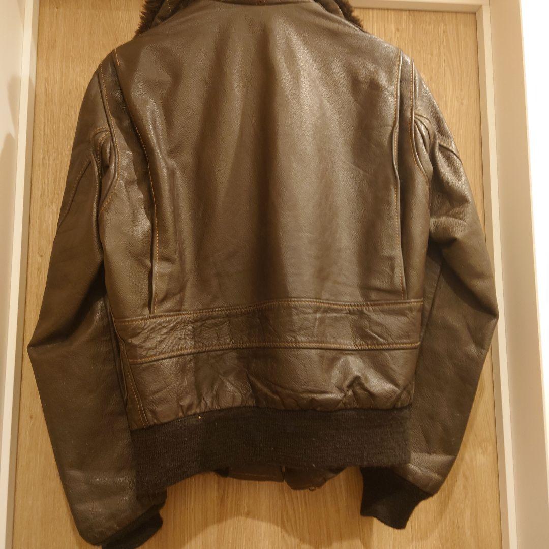 ビンテージ　USA製 Schott レザーフライトジャケット 襟ボア38　MA1