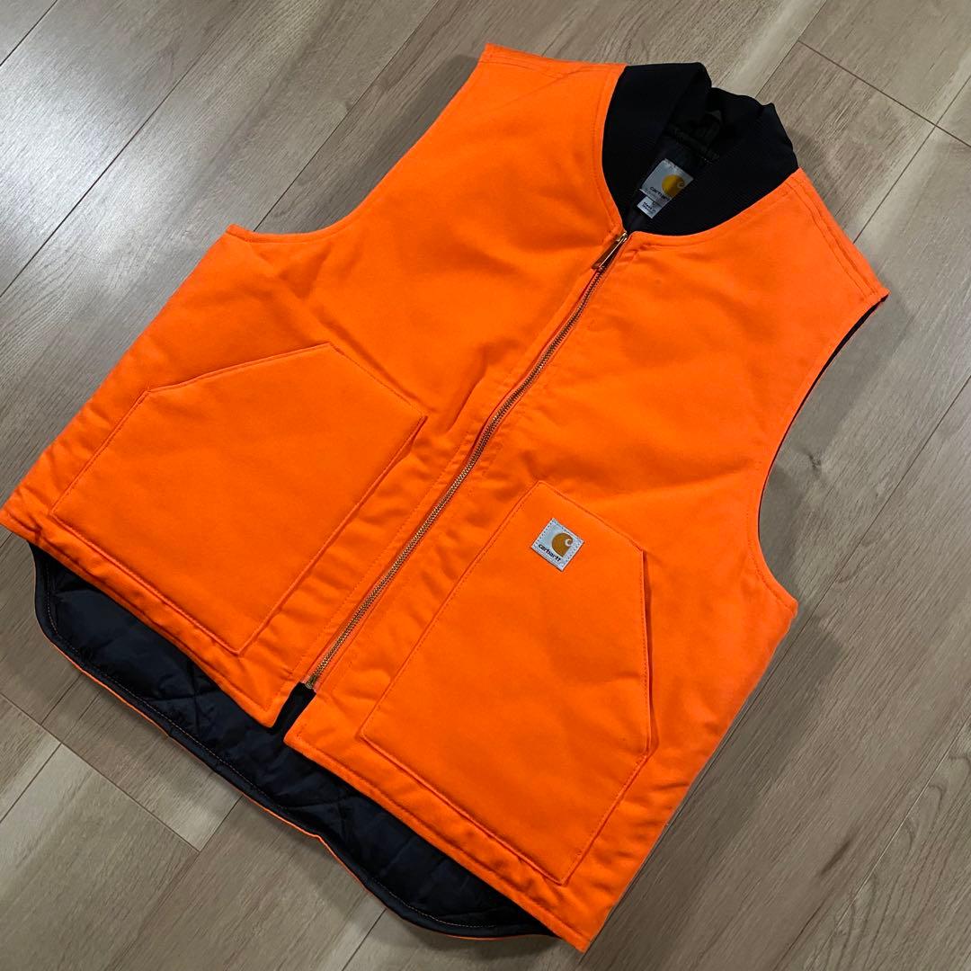 Carhartt カーハート ダックベスト オレンジ　Lサイズ メキシコ製