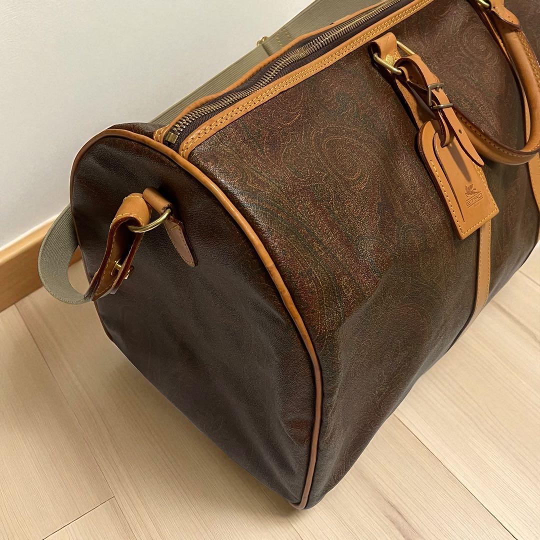 ETRO / 大容量 レザー ペイズリー柄 2WAYボストンバッグ イタリア製