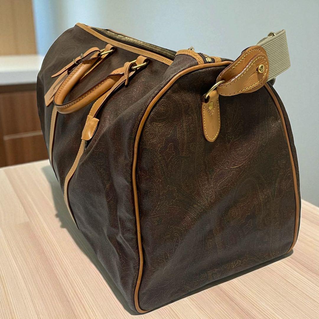 ETRO / 大容量 レザー ペイズリー柄 2WAYボストンバッグ イタリア製