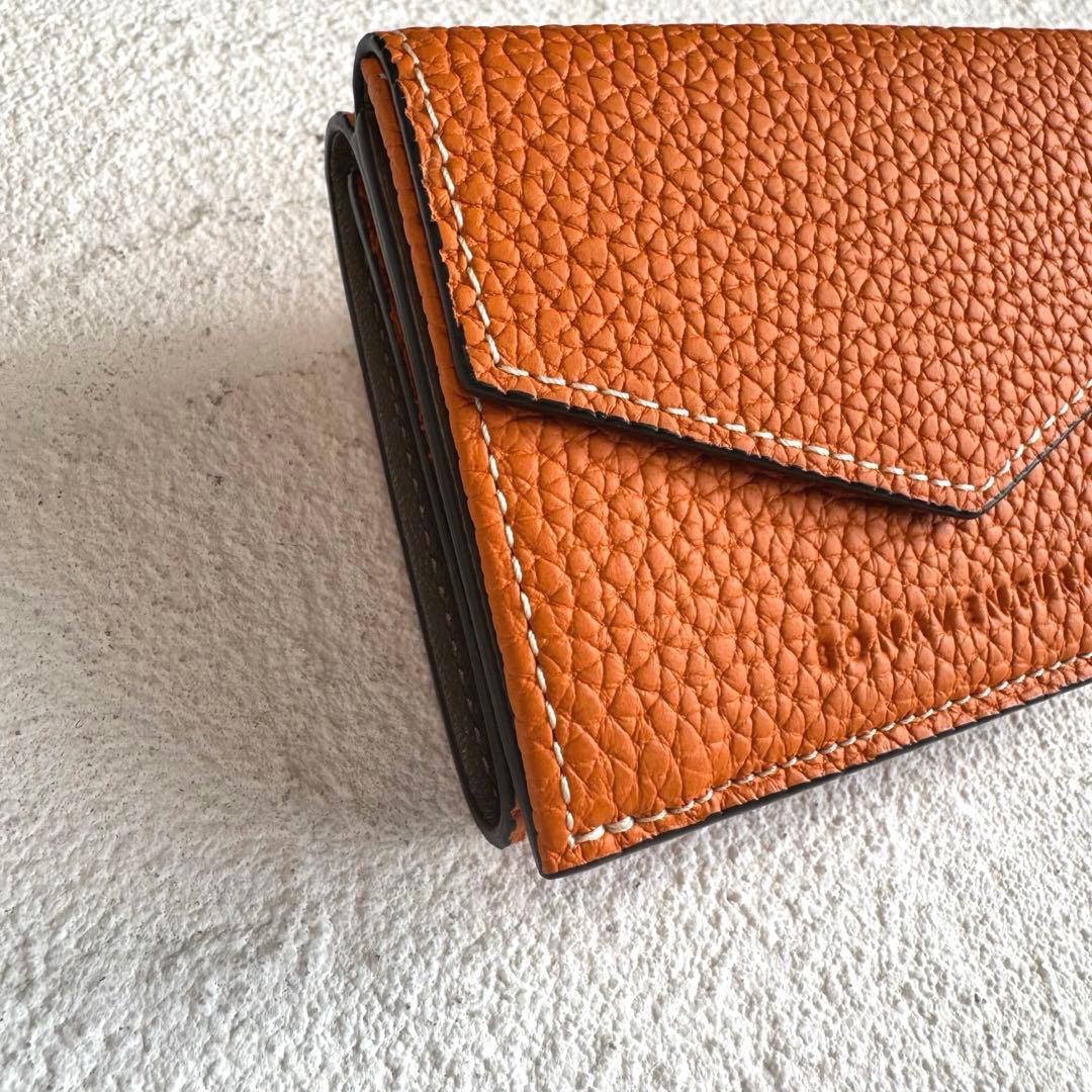 未使用 ボナベンチュラ スモール ウォレット 三つ折り財布 オレンジ エトープ