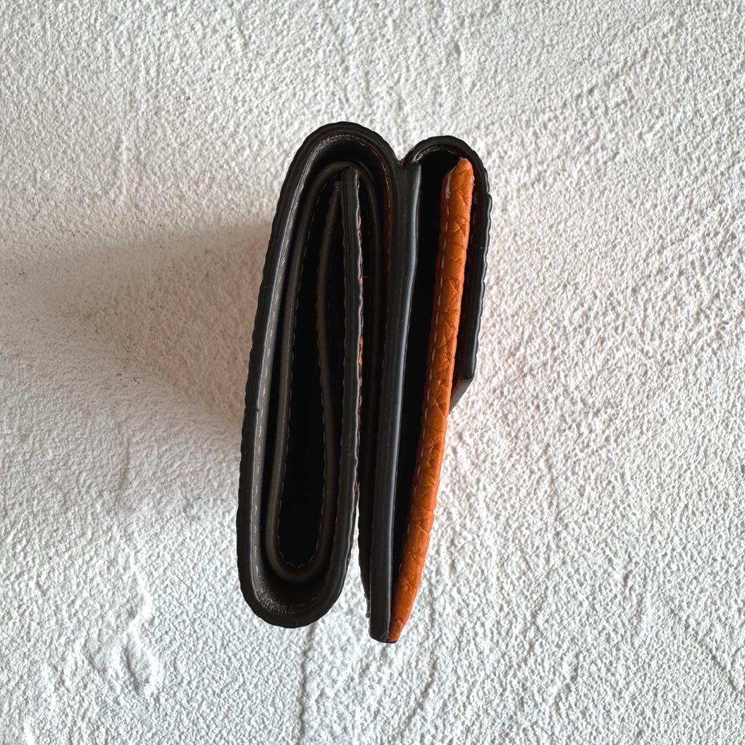 未使用 ボナベンチュラ スモール ウォレット 三つ折り財布 オレンジ エトープ