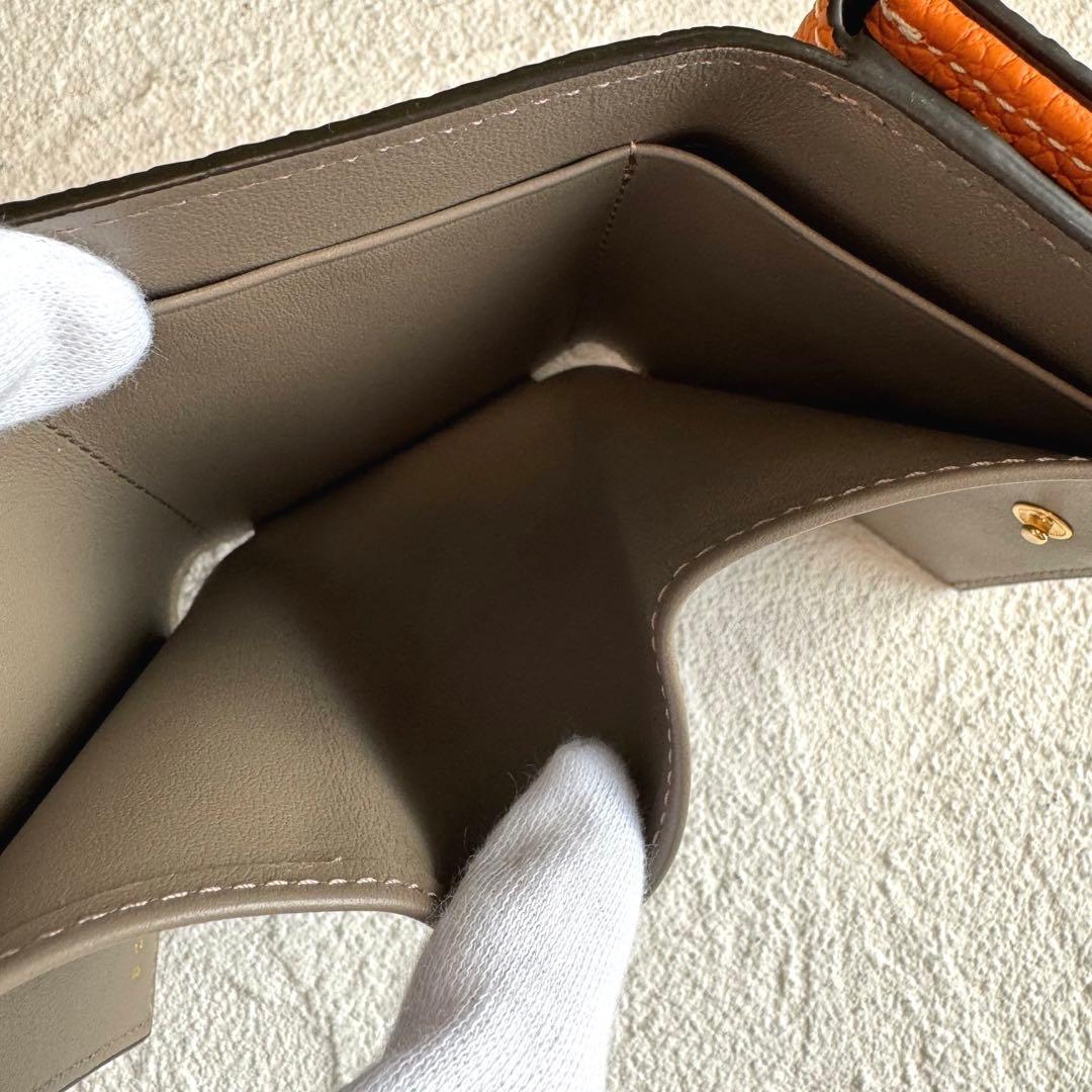 未使用 ボナベンチュラ スモール ウォレット 三つ折り財布 オレンジ エトープ