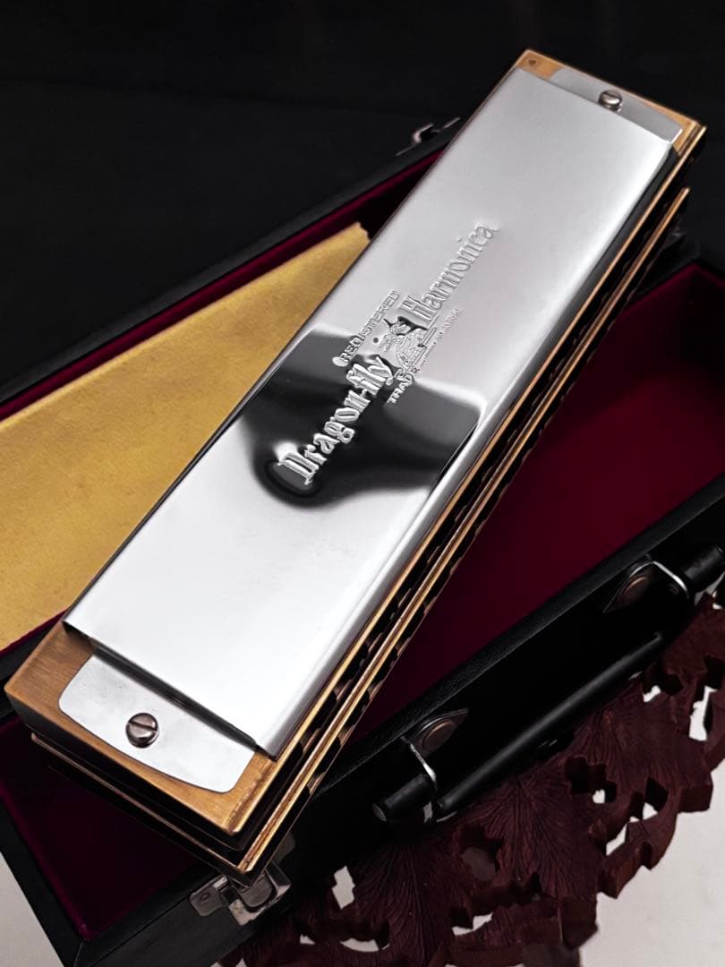 ほぼ新品　ローズウッド トンボ オクターブ・バス ハーモニカ