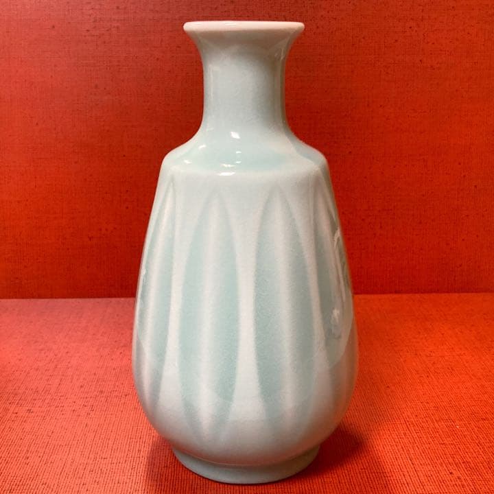 【未使用】 小笠原長春 鍋島青磁 花入 【真作保証】