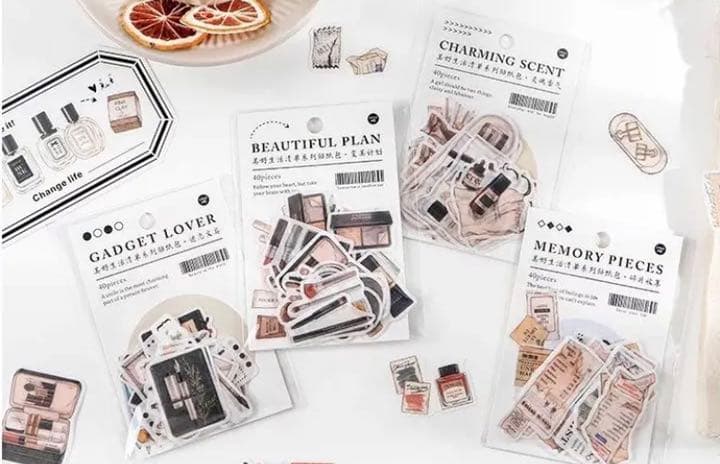 194❤︎海外　紙モノ　香水系　ステッカー　40枚入り