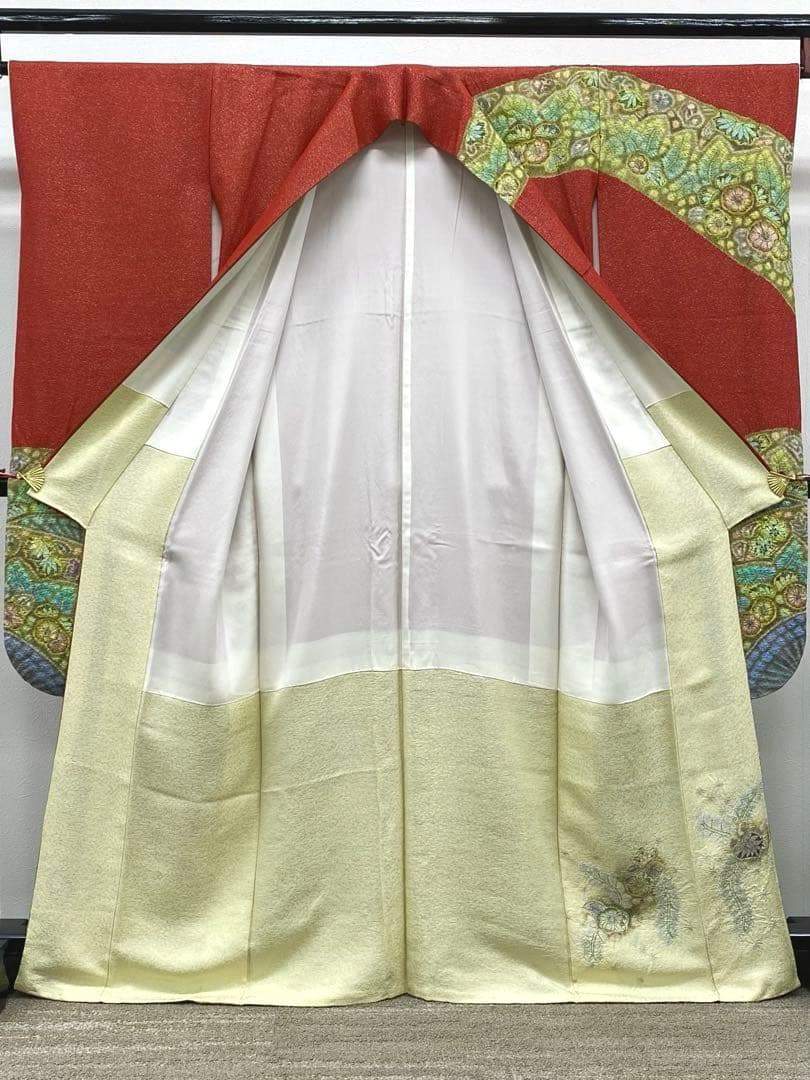 作家振袖 樋熊哲也 辻ヶ花 豪華 銀通し 絞り 身丈162cm