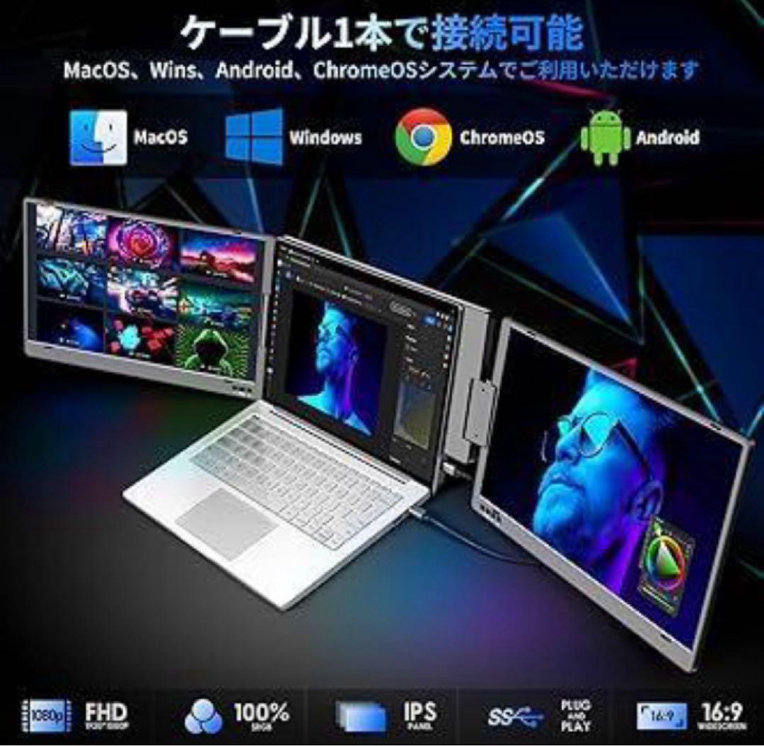 KOGODA モバイルモニター 14インチ トリプルモニター