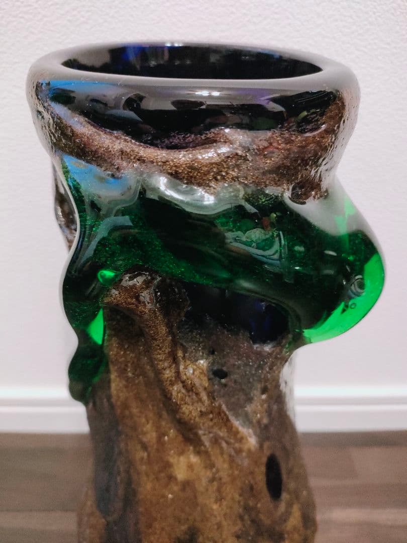 超激レア品！名工稲嶺盛吉 茶泡大花瓶　コレクション品！