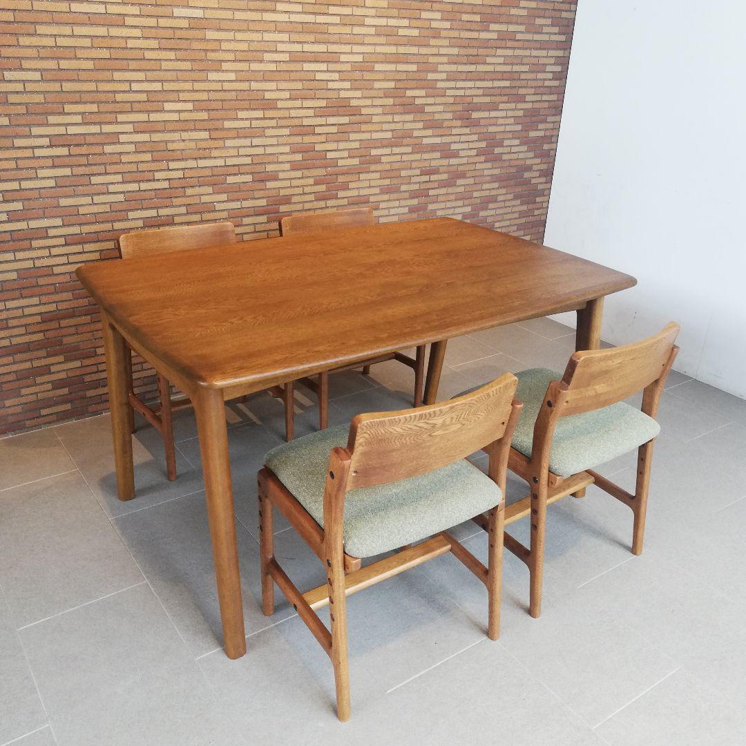 5分割のB◇美品　｜　起立木工　｜ダイニングセット　｜　テーブル　チェア4脚