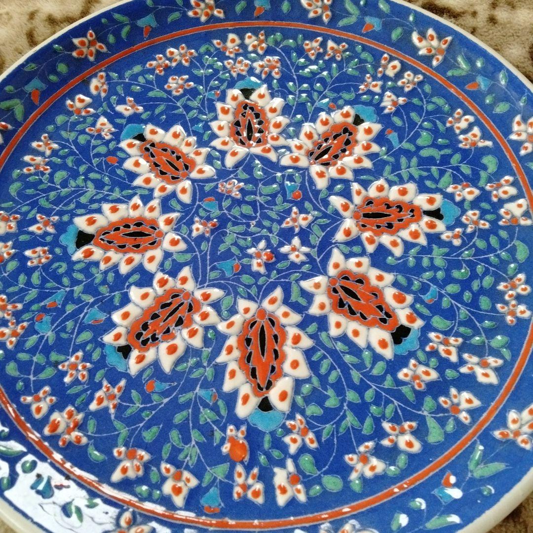 【旧蔵西洋骨董陶磁器名作·美しい飾り大皿】在銘あり貴重アンティーク、コレクション