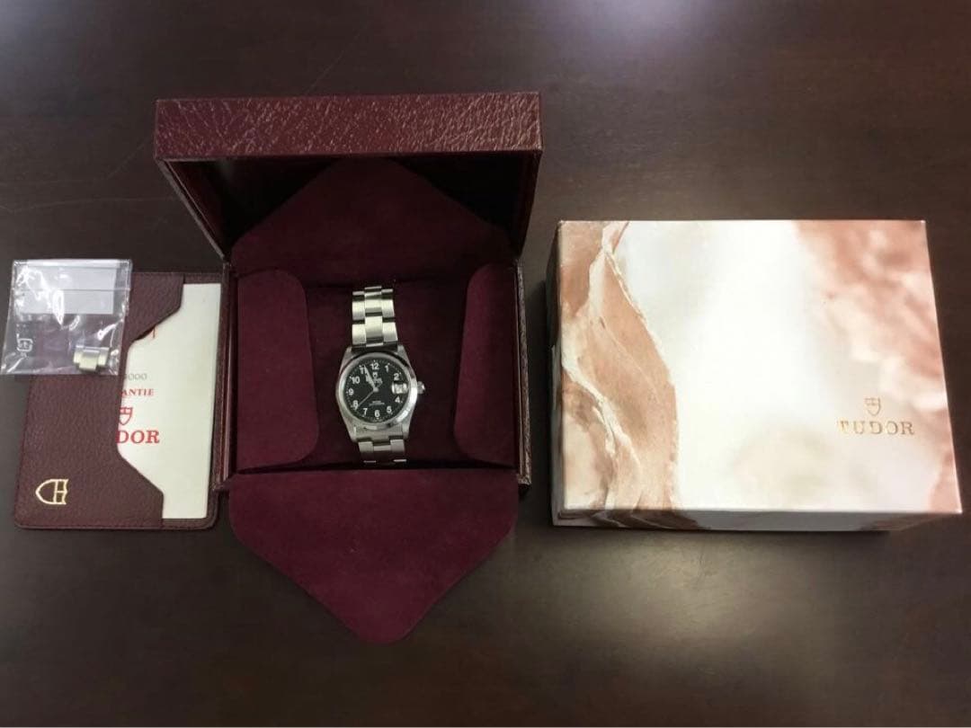 超美品 TUDOR 自動巻き ブラック アラビア レンジャー針 BK 付属品完備