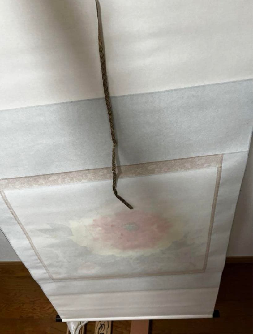 小倉理山　牡丹　掛け軸