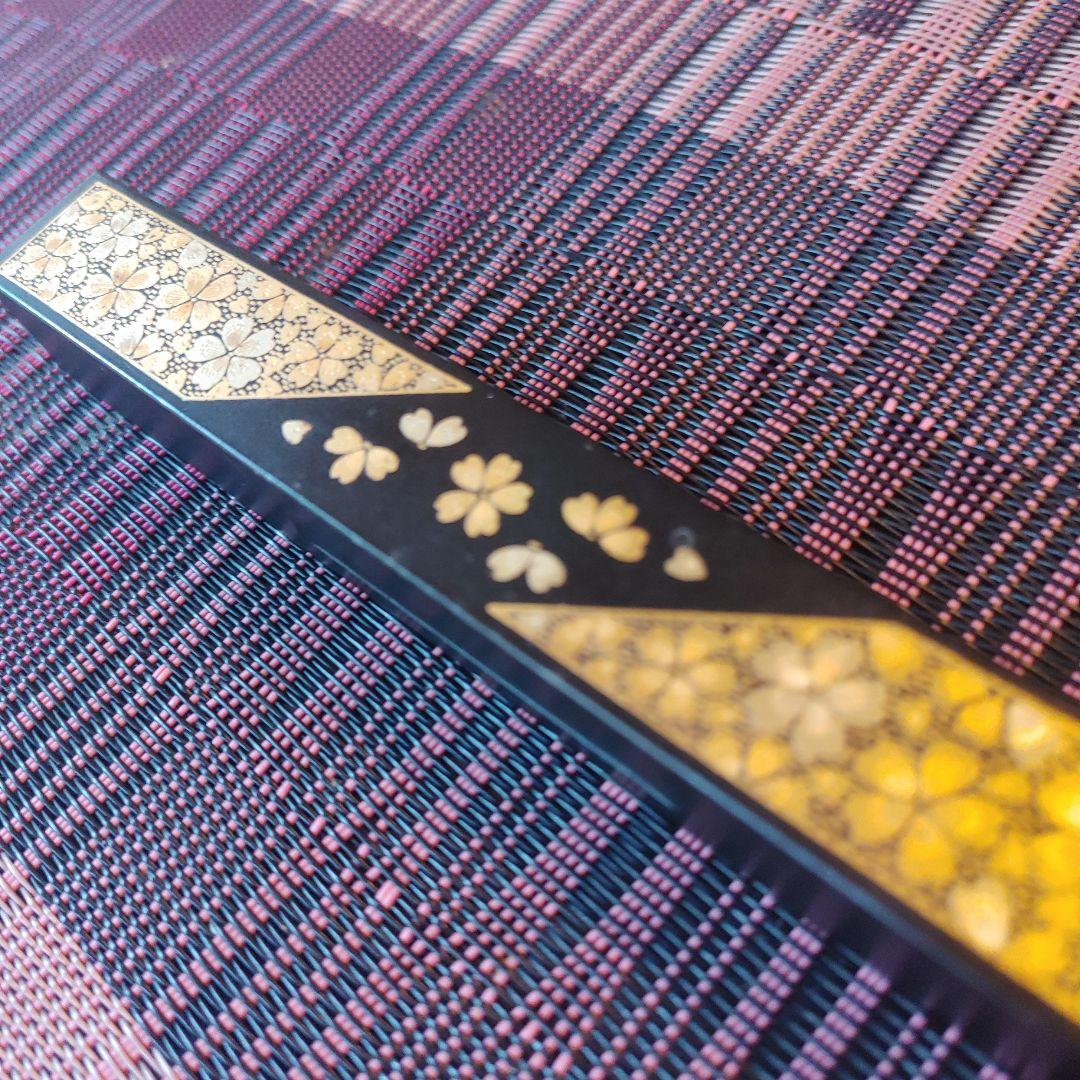 京都　漆塗り 　桜　文鎮