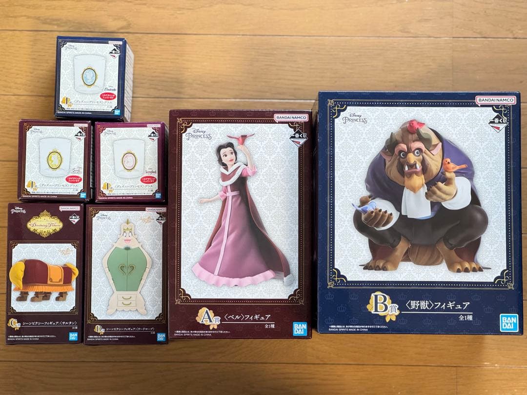 一番くじディズニープリンセスDreaming Flowers ベル、野獣など