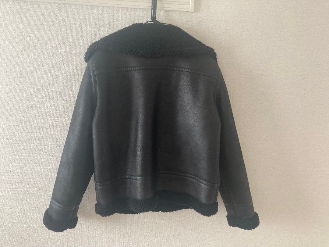 ZARA レザーボアジャケット ムートンジャケット