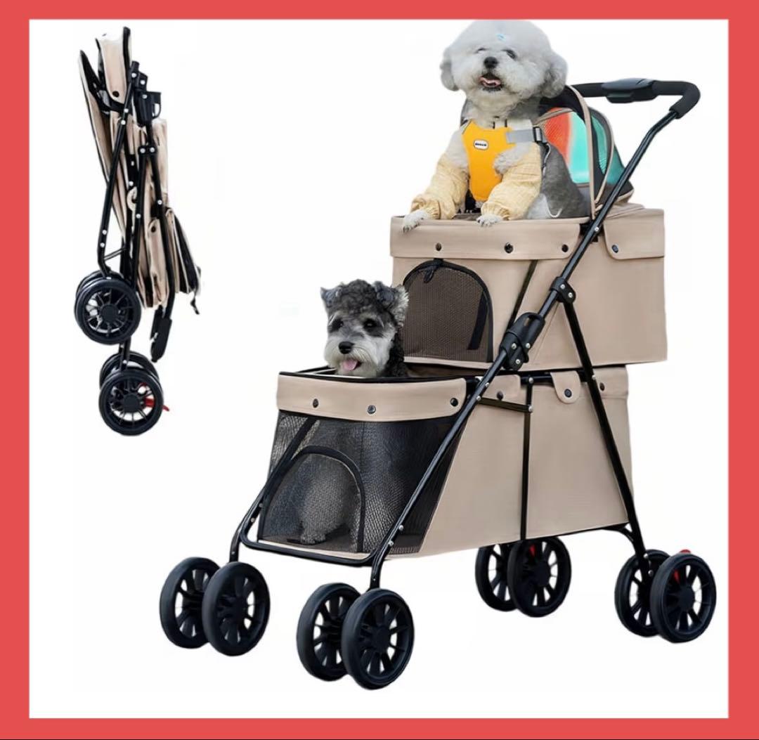【訳あり】⭐️ペットカート ⭐️2段ワンタッチ 折りたたみ 耐荷重24KG