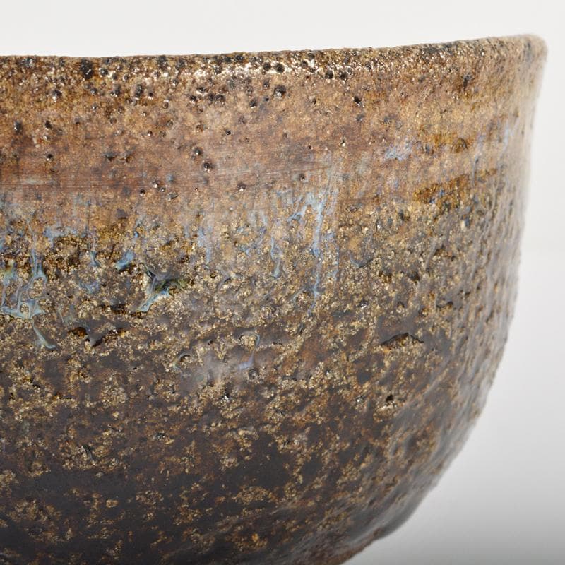 十三代中里太郎右衛門造　朝鮮唐津　茶碗　仕覆付　共布　鵬雲斎極め箱　DR6728