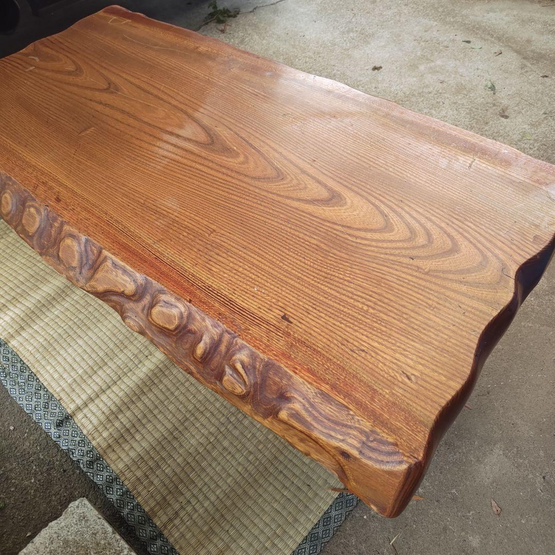 昭和レトロ　無垢材　小型座卓　ちゃぶ台　古民家　当時物