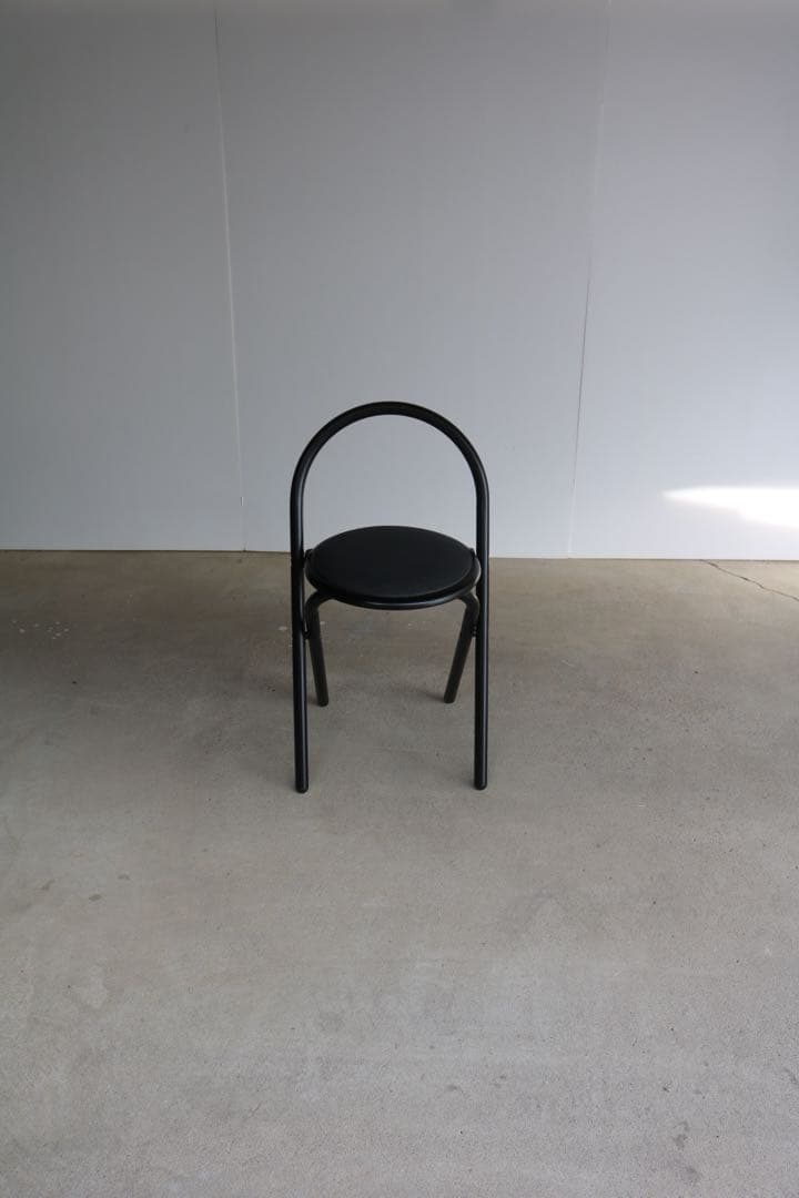 スツール　折りたたみ　チェア　ポストモダン　ブラック　ジャパニーズモダン　80s