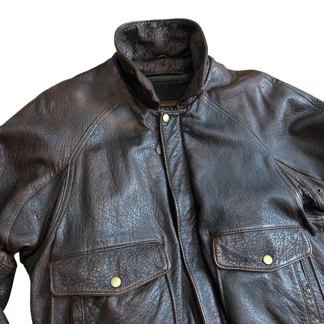 ★美品★ HOUSTON MB-2 レザー ボア着脱ライナー付 ラムレザー