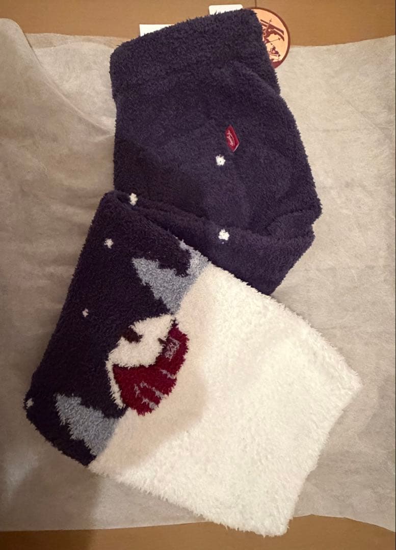 ジェラートピケ　スキーベアジャガードロングパンツ　ホリデー　ネイビー　レディース