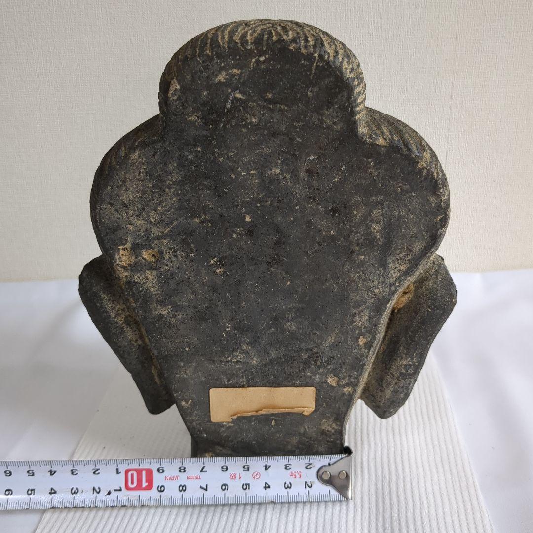 石製仏像頭部 彫刻オブジェ 中国古美術