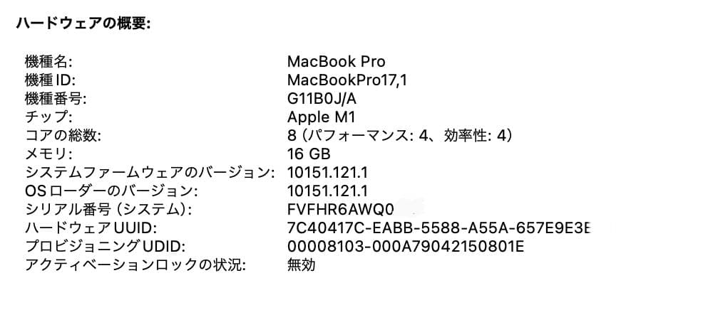 MacBook本体 Apple MacBook Pro M1 Pro 16GB 256GB