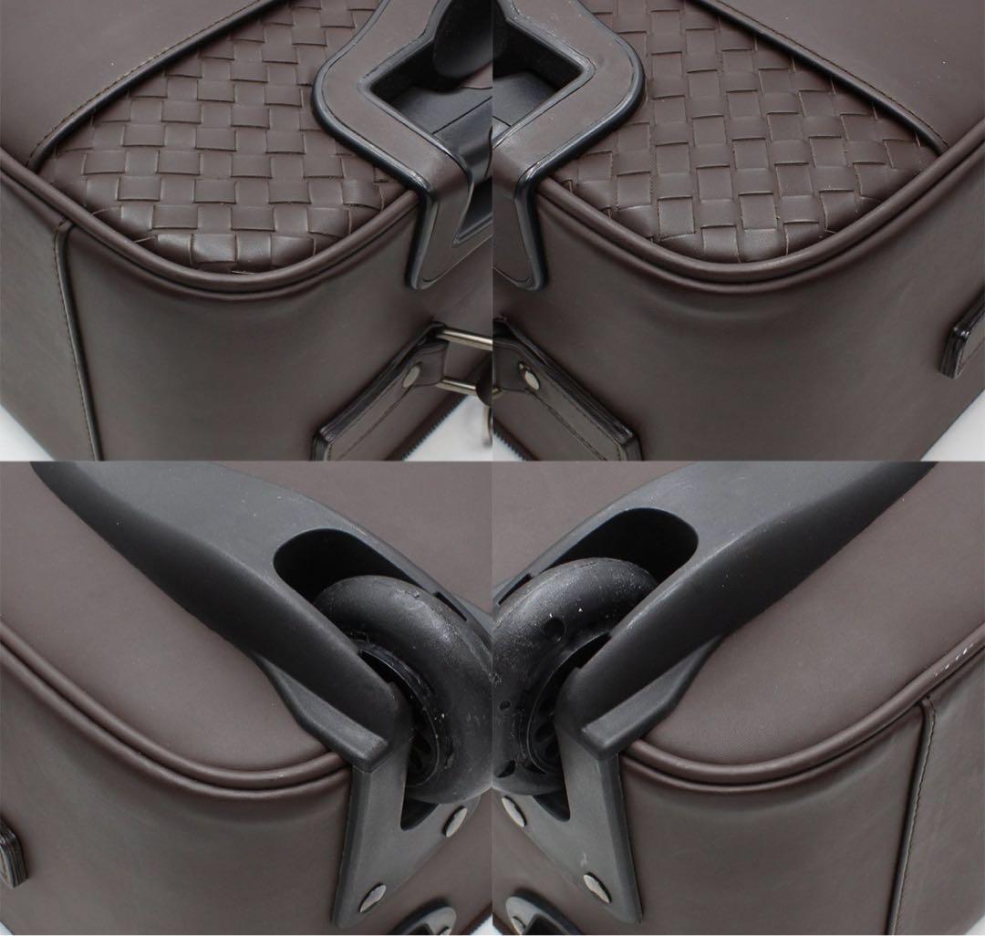 R2089 美品 ボッテガヴェネタ イントレチャート レザー キャリーバッグ