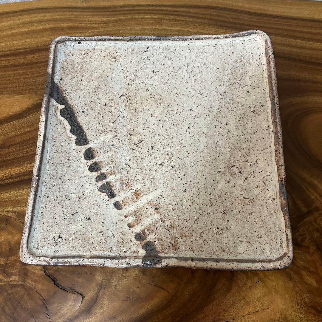 【新品未使用】中川自然坊　粉引唐津　八寸角皿