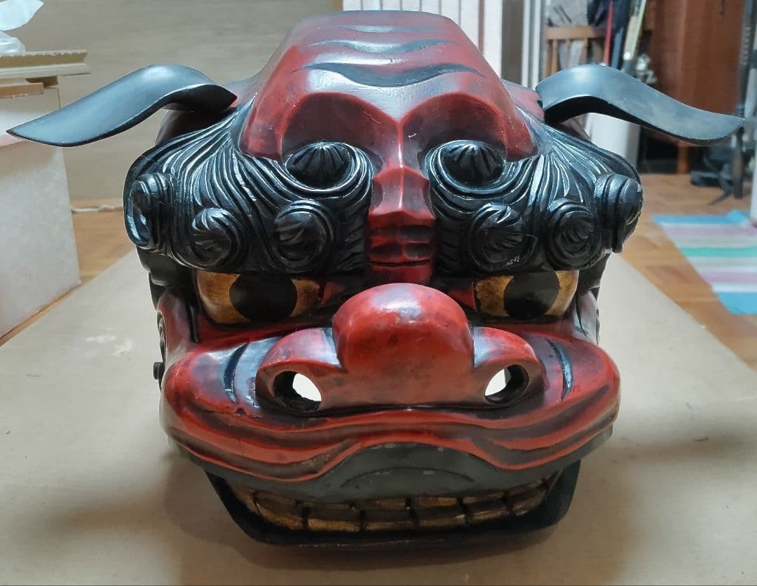 ◇獅子頭◇伝統工芸品【出品11/1まで】獅子舞メス