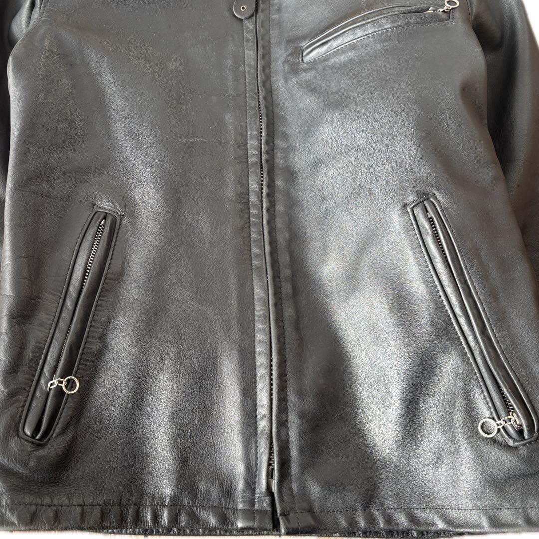 SCHOTT★シングルライダースジャケット 641U ボアライナー付 36タロン