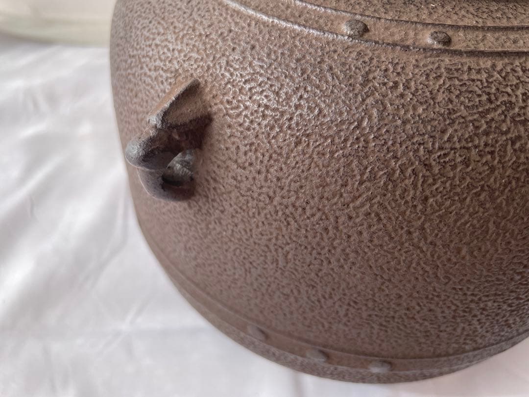 茶釜 萬代屋釜 釜師 橋本辰敏作 蓋付 茶道具 送料込み