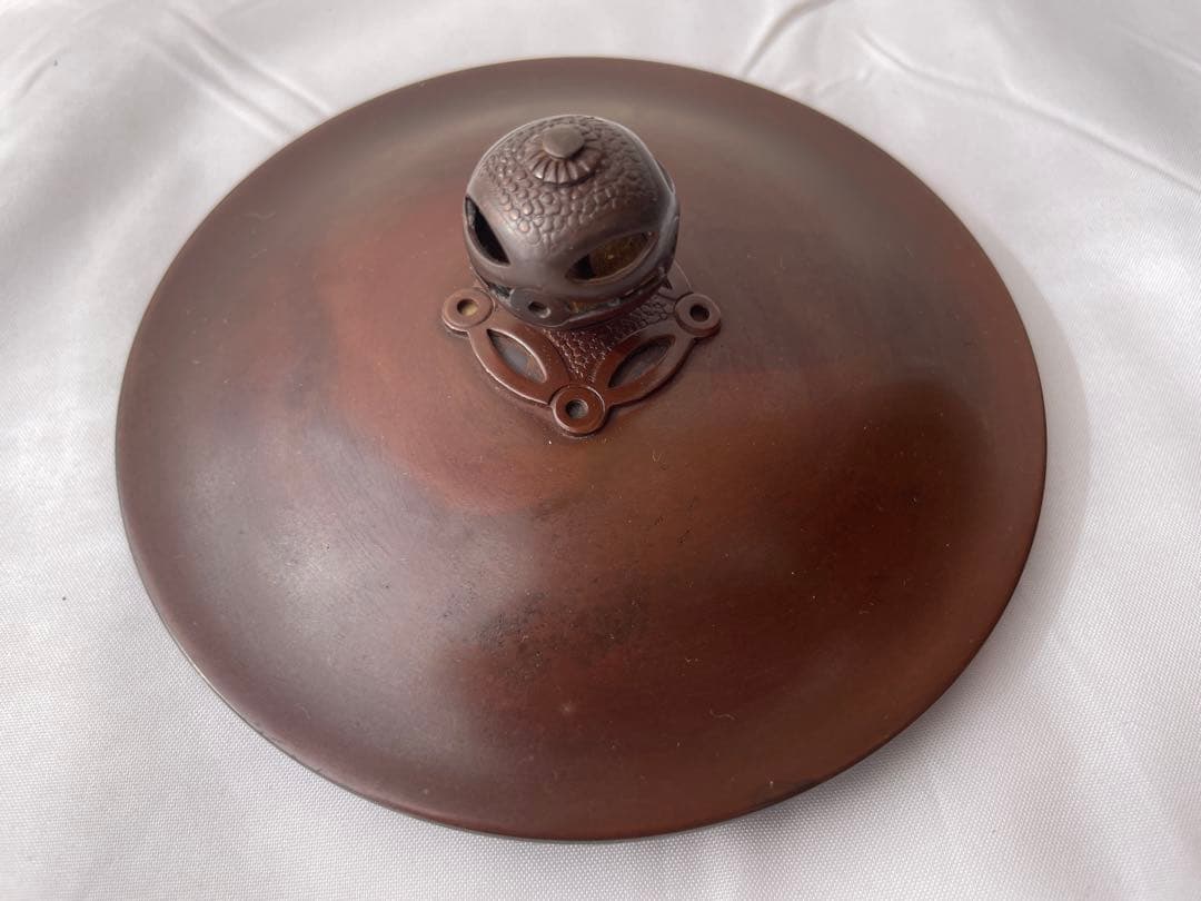 茶釜 萬代屋釜 釜師 橋本辰敏作 蓋付 茶道具 送料込み