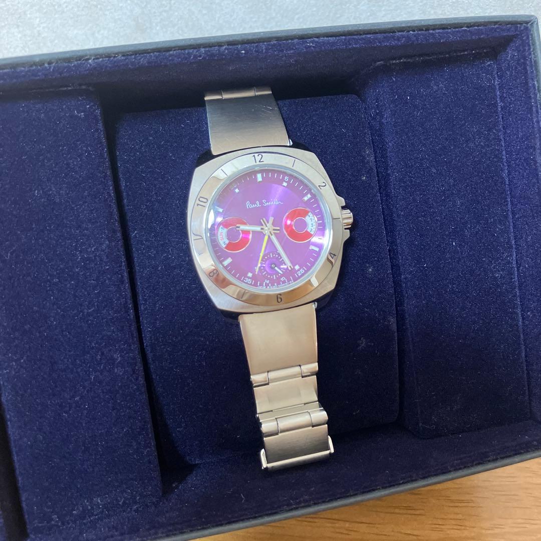 Paul Smith ポールスミス ファイナルアイズ 腕時計 クロノグラフ 紫