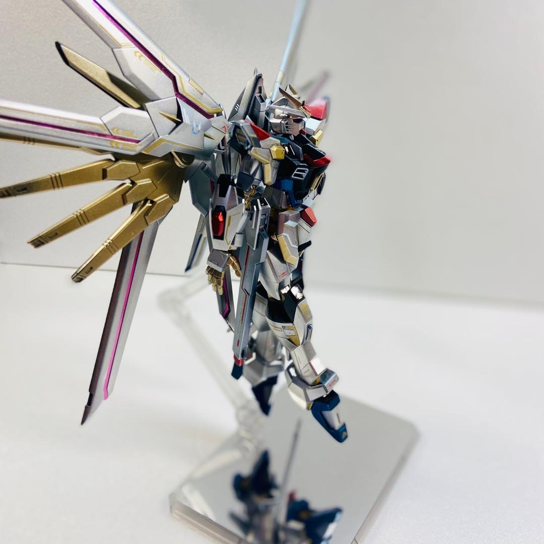 HG マイティーストライクフリーダムガンダム 全塗装 完成品 ガンプラ 塗装済み