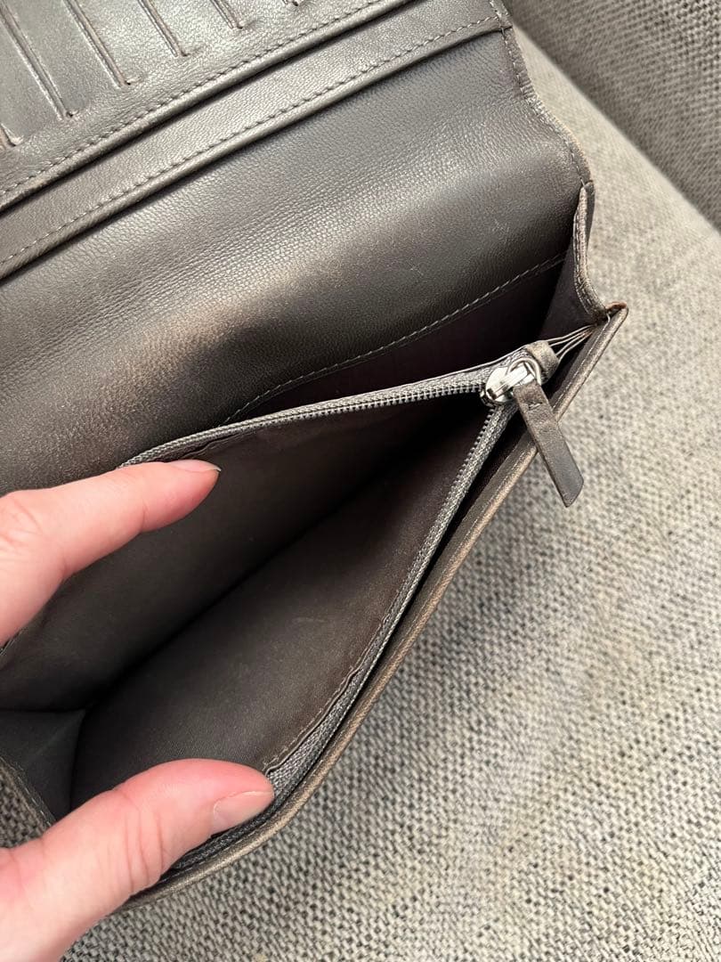 CHANEL カメリア　折り財布　ピンク　ジャンク