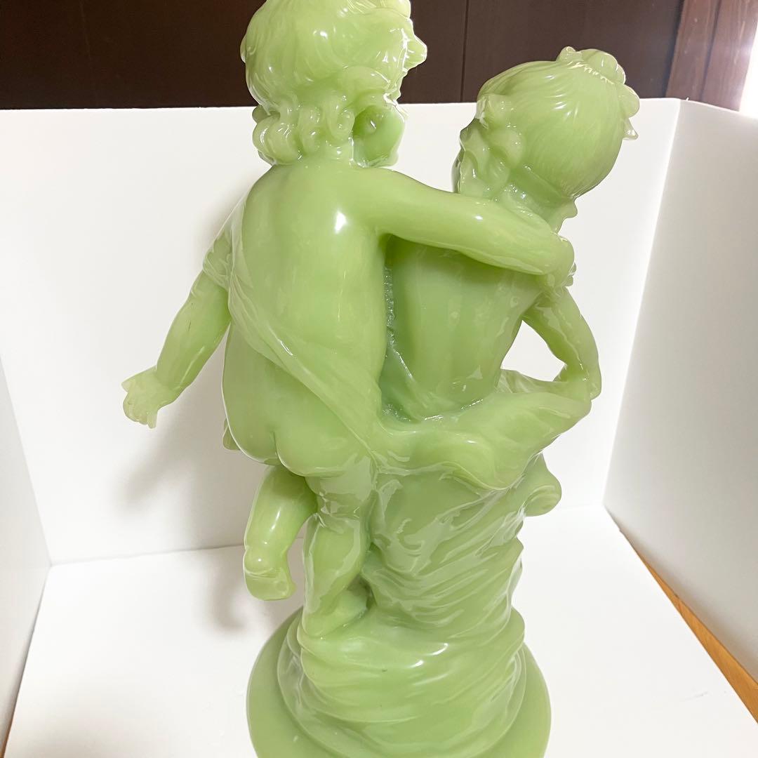 翡翠玉石彫刻 天使像 高さ54センチ 重量15キロ ヒスイ 希少 レア 大型