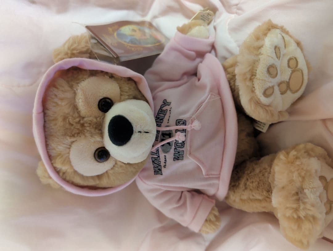 WDW☆ ピンクパーカー ダッフィーぬいぐるみ ☆☆タン毛